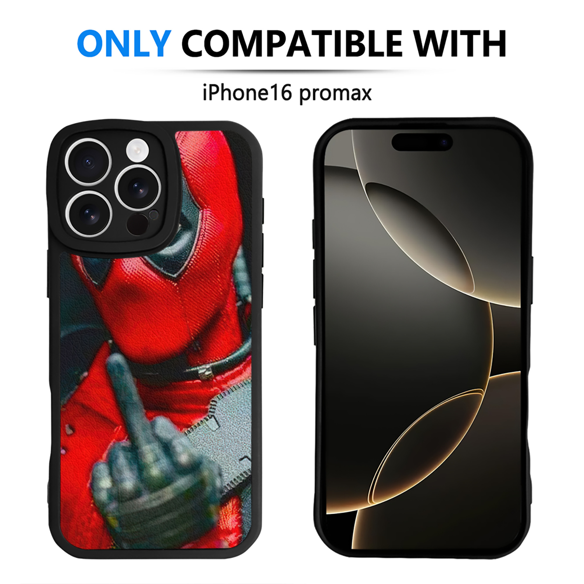 （画像用） Deadpool デッドプール 【iPhone 16シリーズ対応】シリコンスマホケース（レザー調） 材質：シリコン